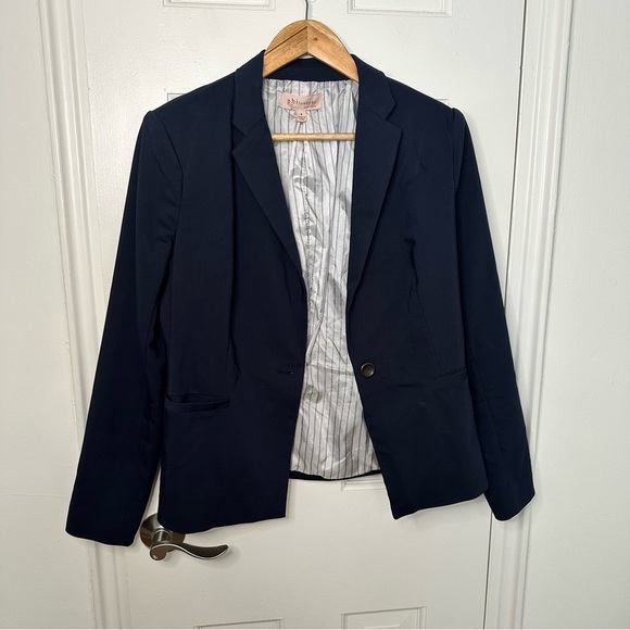 Philosophy Women's Navy Blue Blazer Single Breasted Career Workwear Old Money 6 - Picture 3 of 6